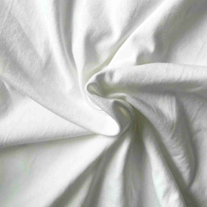 T-shirt en coton blanc pour homme, manches courtes, col rond, coupe classique, couleur unie, style jersey tricoté décontracté - Product Image 6