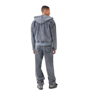 Top Tendance 2025 Produit Hommes Respirant Hiver Denim Hoodies/Haute Qualité Mode En Vrac Pas Cher Prix Hommes Denim Hoodies - Product Image 2