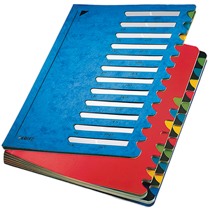 Organizador de Escritorio Leitz Multicolor, Bloque de 24 Compartimentos para DIN A4, Cartón Azul Marmoleado de 350g/m², Carpetas Multicolor - Product Image 2