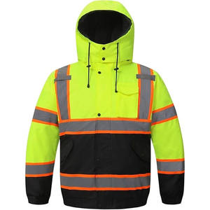 Veste de sécurité pour les travailleurs Conception personnalisée avec veste à glissière de haute qualité Poches à outils de sécurité faites par les sports vestimentaires - Product Image 1