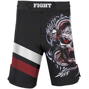 Shorts de MMA en tissu extensible respirant avec logo frontal, coutures renforcées, légers, séchage rapide, durables, pour l'entraînement - Product Image 5