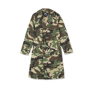 Men's Long Double Breasted Overcoat <b>Waterproof</b> Wool and Cashmere <b>Trench</b> Coat with Button Decoration - Product Image 1