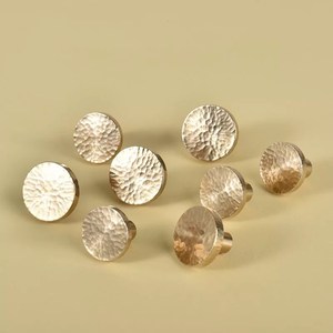 Gold hammered brass knob <b>pull</b> cabinet drawer <b>for</b> <b>home</b> dresser door cabinet furniture decorative kitchen wardrobe handle knobs - Product Image 1