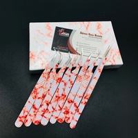 Pince à épiler professionnelle pour extensions de cils, motif marbré, pointe fine, prise ferme, en acier inoxydable, durable