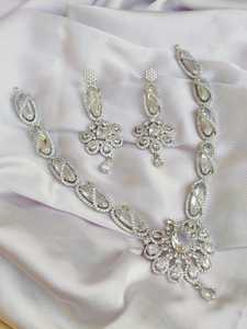 Conjunto de collar de CZ de corte de estrella de calidad Premium para mujer conjunto de collar de lujo perfecto para ocasiones especiales y conjunto de ropa de fiesta - Product Image 3