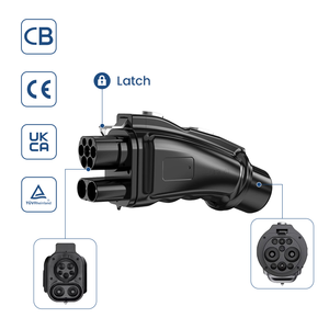 อะแดปเตอร์ชาร์จเร็ว gbt/J1772 DC CCS2ทองแดงชุบเงินขั้นสูงใหม่250A 1000V EV Converter Tesla คงทน - Product Image 2
