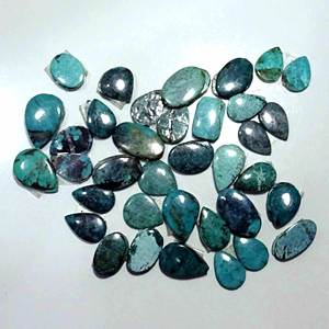 Par de piedras preciosas de turquesa tibetana natural para pendientes Par de gemas naturales para pendientes Gemas sueltas - Product Image 5