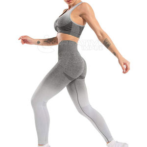 Conjunto de yoga con logotipo personalizado para mujer Nuevo diseño Traje transpirable de secado rápido con sujetador sin costuras Falda corta Mangas cortas Patrón sólido - Product Image 2