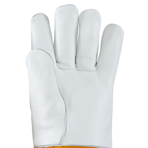 Guantes de soldadura TIG de cuero dividido de vaca oveja de mejor rendimiento resistente para extinción de incendios de alta calidad y bajo precio - Product Image 4