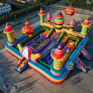 Grand château de rebond <span class=keywords><strong>aventure</strong></span> en plein air parcours d'obstacles jeux d'amusement commercial enfants trampoline gonflable parc à thème aire de jeux - Product Image 1