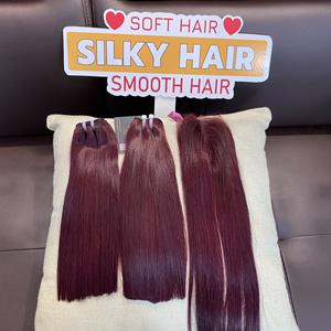 TOP TENDANCE!! Extensions de cheveux à double trame et fermeture en dentelle Full Colors Cheveux humains vietnamiens, vendeur de cheveux bruts - Product Image 4