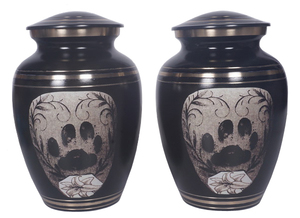 Urne pour animaux de compagnie en laiton décor moderne urne de crémation pour animaux de compagnie gravée image en métal finition urne pour animaux de compagnie urne de crémation - Product Image 5