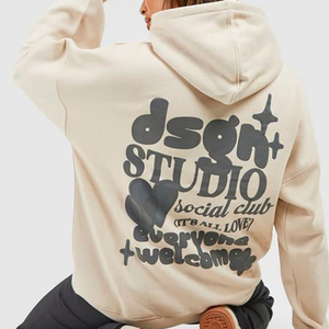 Sudadera Corta Estilo Urbano con Estampado de Letras de Algodón, Sudadera Informal de Calle para Hombre y Mujer, Sudadera con Capucha al por Mayor - Product Image 1