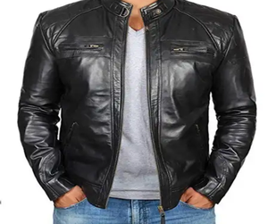 Veste en cuir pour homme de haute qualité, personnalisée, tendance, pour motard, toutes tailles, en vente, veste en cuir tendance pour homme - Product Image 5