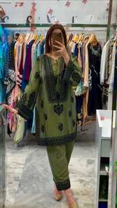 Latest Designer Women's Daily Office Wear Collection Stylish Printed Cotton Kurta Pant Set with Dupatta Readymade Salwar Kameez - Product Image 6