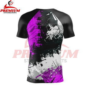 Rash Guard Tight Fit manga corta sublimación impresa camisas de compresión de secado rápido deporte correr camisetas gimnasio Fitness entrenamiento Top - Product Image 2