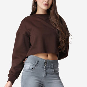Elegante transpirable Crop Top sudaderas con capucha para mujer diseñado para moda armario estilo de calle casual y cómodo uso diario - Product Image 3