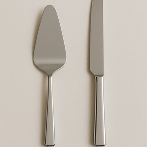 Meilleure vente, ensemble de couteaux pour serveur de gâteaux polis miroir, outil élégant pour dessert de mariage en acier inoxydable, ustensiles de cuisson modernes de haute qualité - Product Image 4
