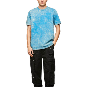 T-shirt pour homme en coton 100% de haute qualité, lavage à l'acide, fabrication sur mesure en gros, nouveau design, léger, anti-froissement, manches courtes, Pachuco - Product Image 1