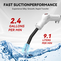 Pompe à siphon électrique auto-amorçante en plastique 2,4 GPM à haut débit, rechargeable par USB, pour transfert de carburant, huile diesel et eau 51