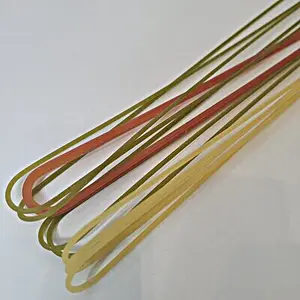 Spaghetti triwarna cerah-500g Artisan perunggu ditarik Pasta-Trio asli Rasa Italia