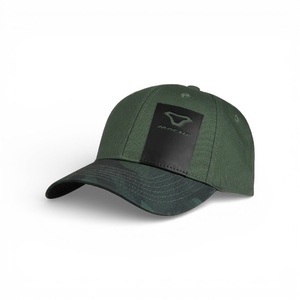 Macna Luxury 3D Logo Green Baseball Cap 5-Panel Twill Velour Curved Brim Ethnically Styled with Fashionable <b>Leaf</b> Leopard Pattern - Product Image 1
