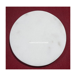 Beautiful Handmade White Marble With Fine FInishing Rounded Shape Use For Vegetable And Fruit Cutting Purpose Chopping <b>Board</b> - Product Image 1