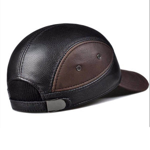 Casquette de baseball en similicuir de qualité supérieure pour hommes avec look vintage et oeillets respirants Chapeau d'extérieur décontracté et élégant - Product Image 2