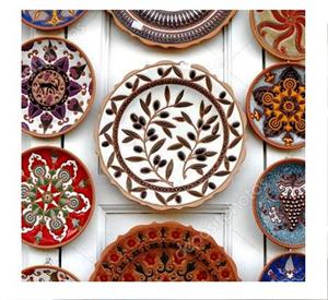 Assiettes en céramique colorées 1 bols en céramique plaqués assiettes avec personnalisation ustensiles de cuisine et vaisselle faits à la main finis brillants - Product Image 4