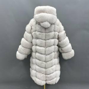 Manteau en fourrure vegan en laine longue pour femmes de luxe Capuche Anti-rides Doublure en laine respirante Style élégant Vêtements d'hiver Grande taille - Product Image 3