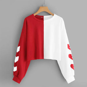 เสื้อฮู้ดแขนยาวสำหรับผู้หญิงเสื้อครอปสั่งตัด - Product Image 5