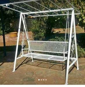 Premium Iron <b>Swing</b> With Rustic Handmade Craftsmanship For <b>Outdoor</b> Patio Balcony Relaxation And Garden Home Decoration - Product Image 2