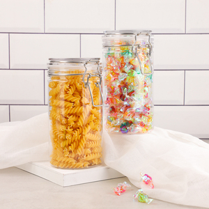 Sellado portátil Vacío 800ml Frascos herméticos de plástico para fianzas Envases de alimentos secos para mascotas con clip de metal inoxidable - Product Image 5