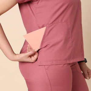 ชุดขัดตัวคอวีหลายสีแบบปรับปรุงใหม่ของผู้หญิงพร้อมโลโก้เครื่องแบบกำหนดเอง - Product Image 3