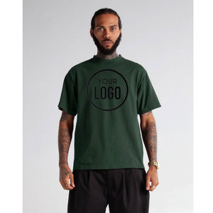 เสื้อยืดผู้ชาย SnowElve ทรงโอเวอร์ไซส์ ผ้าฝ้าย 100% แฟชั่นทรงหลวม คอกลม สไตล์สตรีทแวร์ แขนสั้น เสื้อยืดพื้นฐานเรียบง่าย - Product Image 2