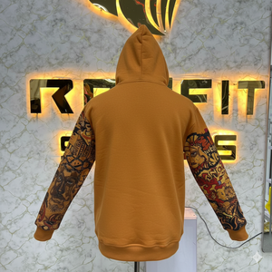Sweat à capuche zippé personnalisé de haute qualité, très demandé, imprimé numériquement, 100% coton, fabriqué en usine, prix abordable, pour hommes - Product Image 2