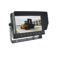 Sistema de Cámara de Reversa AHD de 7 Pulgadas y 1080P |   Monitor de Seguridad para Montacargas de 4 Canales |   Conexión de Aviación de 4 Pines para Camión y Remolque 12V-36V