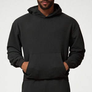 Sweats à capuche en coton légers et décontractés pour hommes personnalisés sweats à capuche décontractés de course d'hiver avec poches sweats à capuche Boxy respirants - Product Image 6