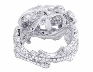 Chic Nouveau Design S925 En Argent Sterling Avec Ronde Moissanite Diamant Cluster Bague De Fiançailles De Mariage Pour Les Femmes - Product Image 4