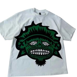 T-shirts en tricot lavé pour femmes, broderie étoile vintage, style Y2K, manches courtes, tops décontractés streetwear, t-shirts unisexes 100% coton - Product Image 1