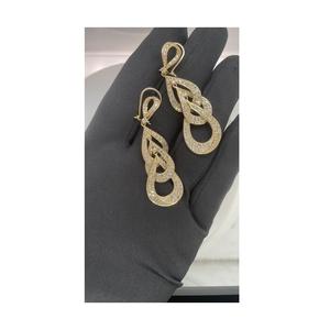 H.A.IMPEX, superventas, oro amarillo de 18kt, 5,61 quilates, corte ovalado, Natural Diamante, estilo Hiphop, pendientes certificados IGI para mujer, informales - Product Image 4