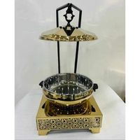 Matériel de restauration et hôtellerie : Réchauds de buffet en acier inoxydable argenté, écologiques, taille personnalisable, acceptant les commandes Tayyab