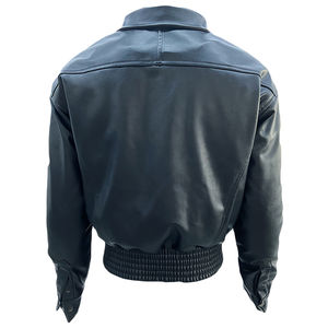 Veste de motard classique pour hommes personnalisée veste de motard en cuir PU avec logo brodé - Product Image 2
