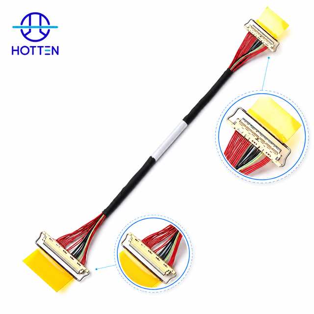 Custom 150mm I-P-EX 20453 Connector 40pin LVDS Display Cable Assembly for EDP LVDS Screen Panel (Notebook PC/TV) Electronic