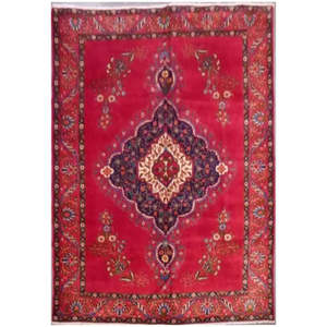 Una de las pocas alfombras persas de Tabriz de 11'1 x 9'5 - Product Image 1