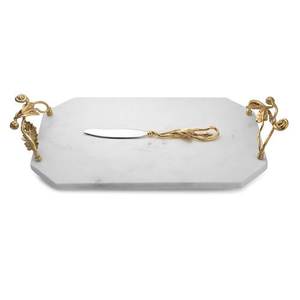 Plateau de service en verre pour décoration de table de mariage avec poignées en métal Plateaux de nourriture pour restaurant et hôtel à vendre - Product Image 6