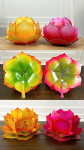 Lámpara Vintage Hoi an colorida linterna de seda y bambú pintada a mano para decoración de Año Nuevo vietnamita hogar al aire libre - Product Image 4