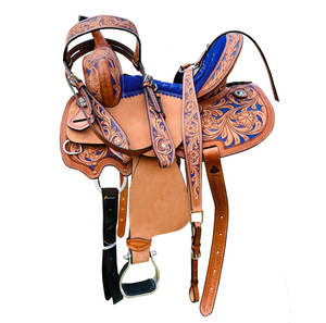 Selle de cheval en cuir de luxe professionnelle, design personnalisé, pour le polo, la randonnée, l'endurance, selle en cuir brun vierge - Product Image 5
