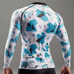 Rashguard unisexe à manches courtes personnalisable, imprimé par transfert thermique, respirant, écologique, séchage rapide, MMA BJJ OEM - Product Image 4
