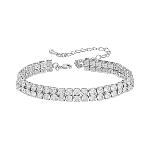 Bracelet de tennis Moisaanite élégant et abordable 4.50 MM Mise en page élégante en pierre complète avec fermoir sécurisé et aspect poli - Product Image 4